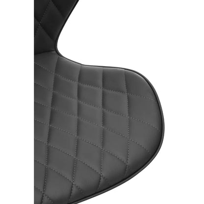 Brent Faux Leather Home And Office Chair In Black With Black Base
