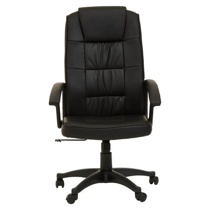 Brent Faux Leather Home And Office Chair In Black