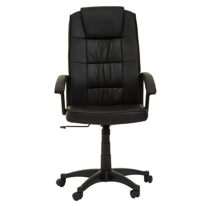 Brent Faux Leather Home And Office Chair In Black