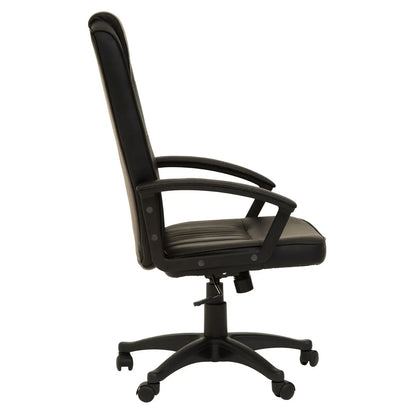 Brent Faux Leather Home And Office Chair In Black