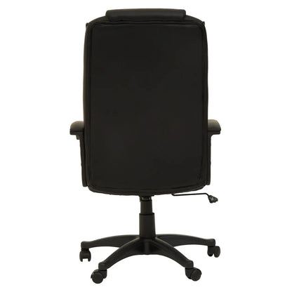 Brent Faux Leather Home And Office Chair In Black
