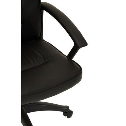 Brent Faux Leather Home And Office Chair In Black