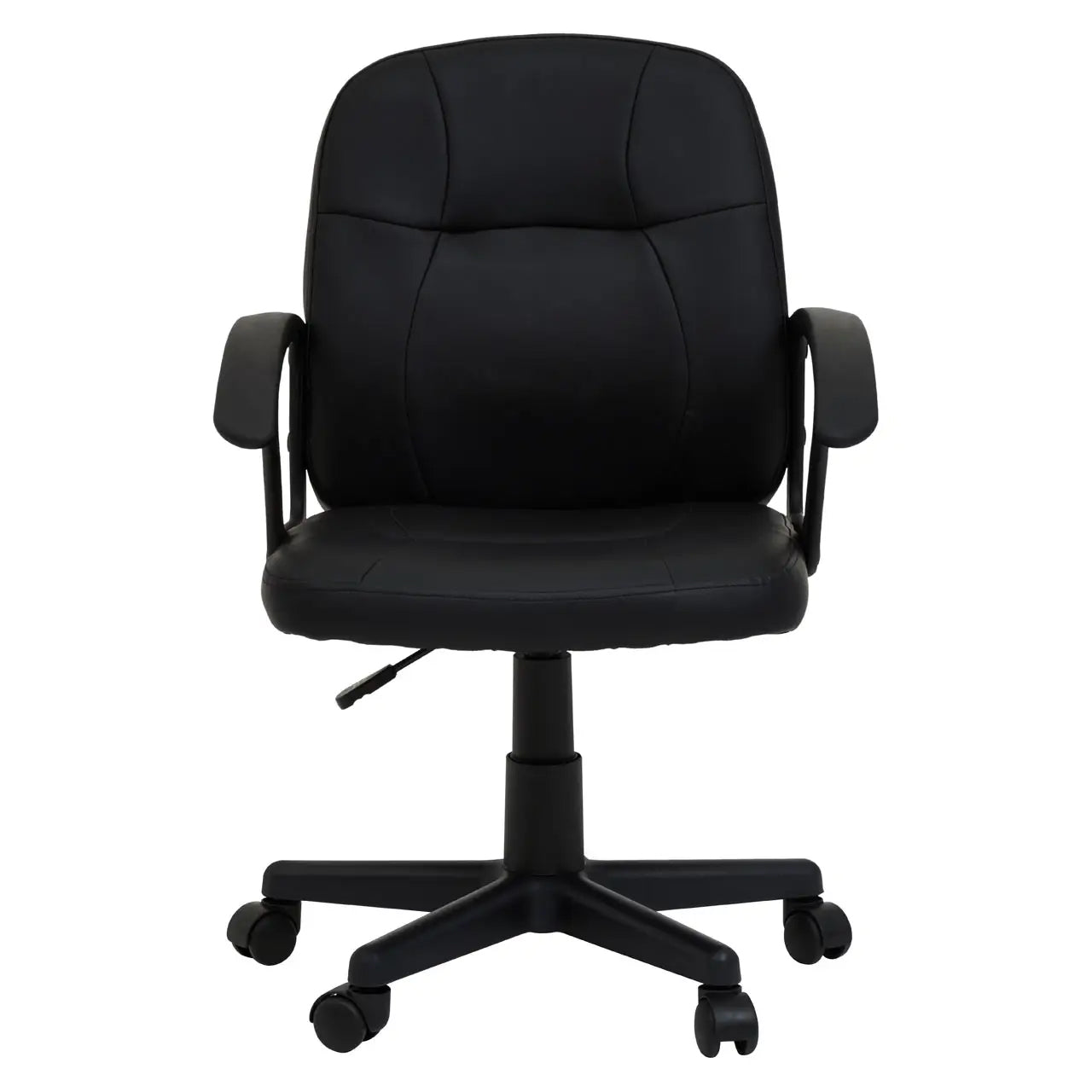 Brent Small Faux Leather Home And Office Chair In Black