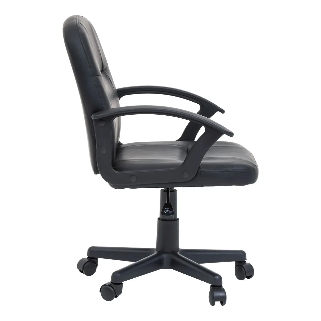 Brent Small Faux Leather Home And Office Chair In Black