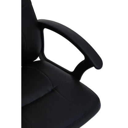 Brent Small Faux Leather Home And Office Chair In Black