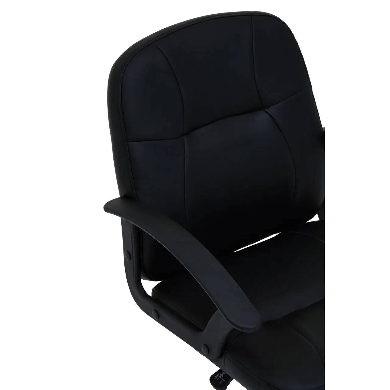 Brent Small Faux Leather Home And Office Chair In Black