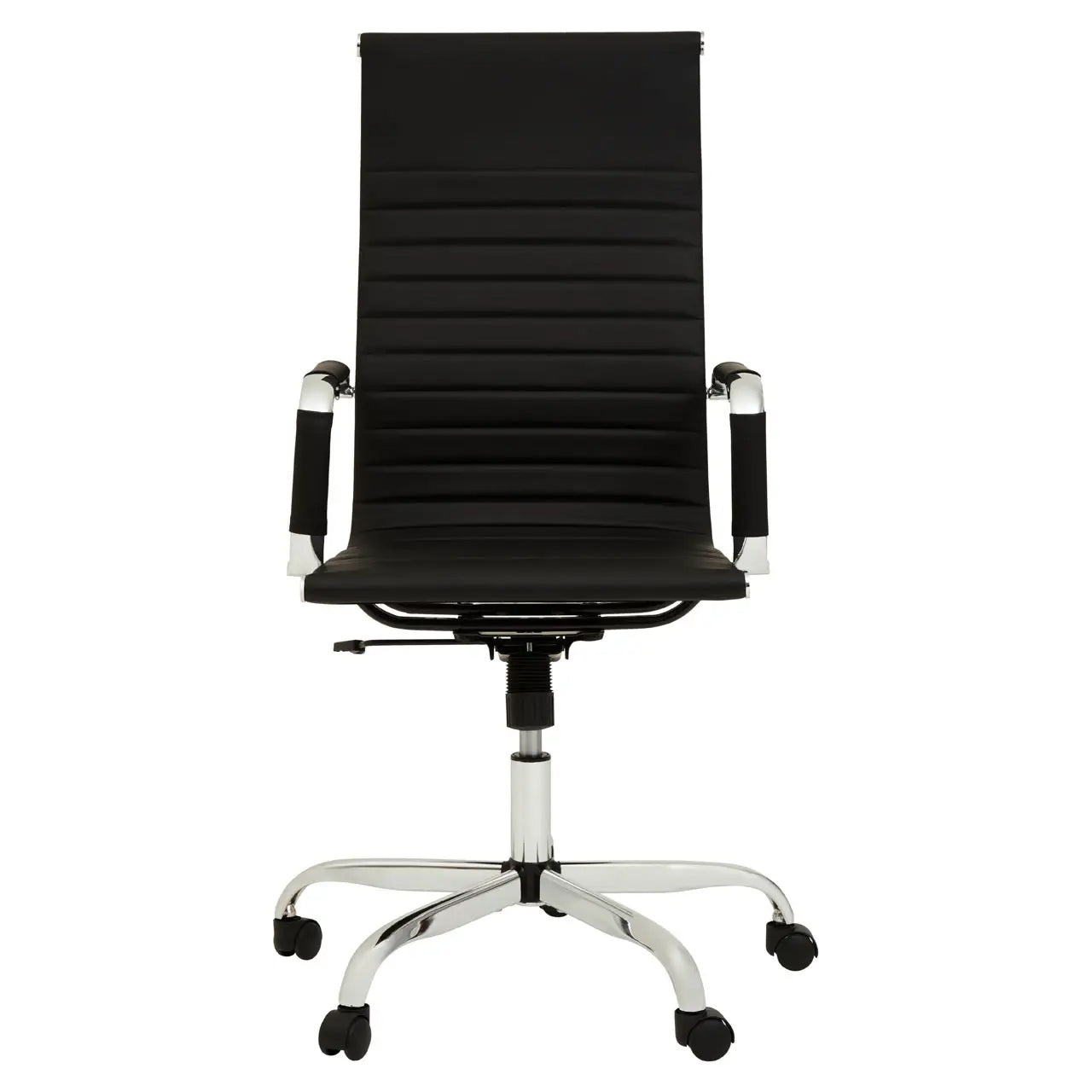 Brent High Back Faux Leather Home And Office Chair In Black