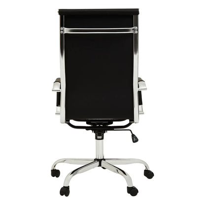 Brent High Back Faux Leather Home And Office Chair In Black