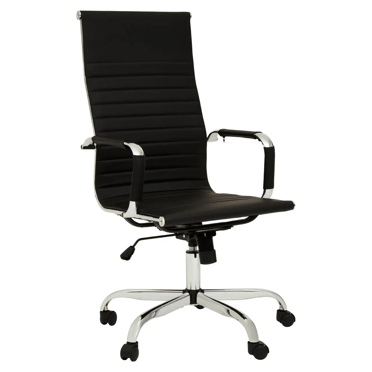 Brent High Back Faux Leather Home And Office Chair In Black