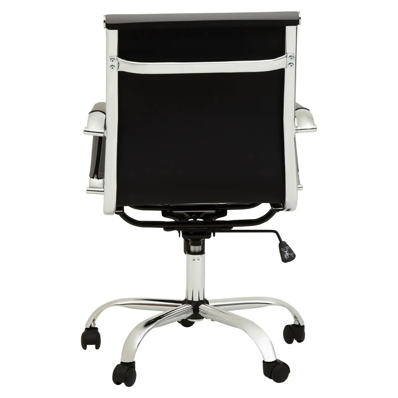 Brent Low Back Faux Leather Home And Office Chair In Grey