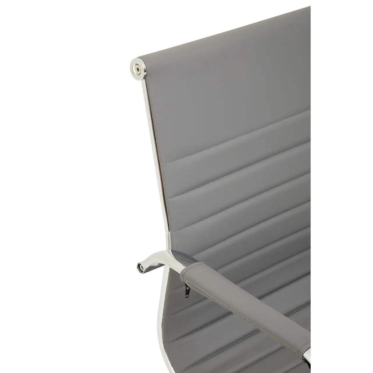 Brent Low Back Faux Leather Home And Office Chair In Grey