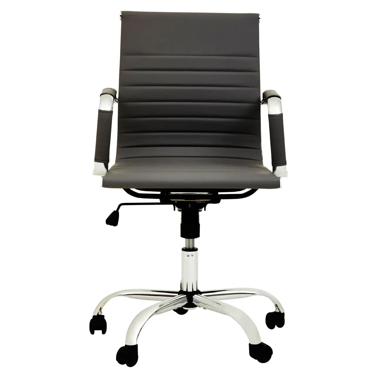 Brent Low Back Faux Leather Home And Office Chair In Black
