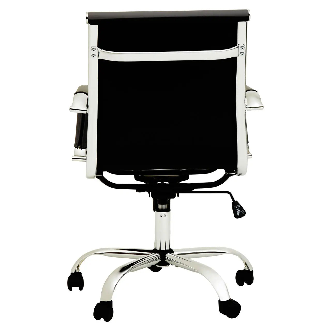Brent Low Back Faux Leather Home And Office Chair In Black