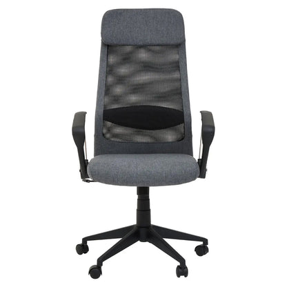 Brent Mesh And Fabric Home And Office Chair In Black And Grey