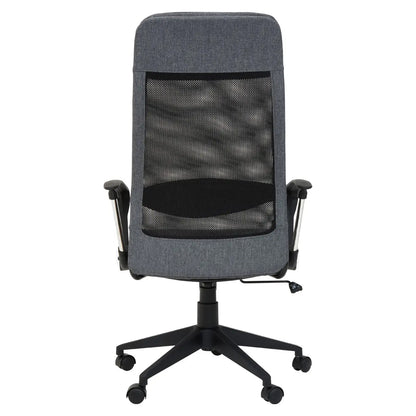 Brent Mesh And Fabric Home And Office Chair In Black And Grey