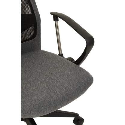 Brent Mesh And Fabric Home And Office Chair In Black And Grey