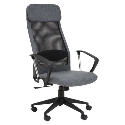 Brent Mesh And Fabric Home And Office Chair In Black And Grey