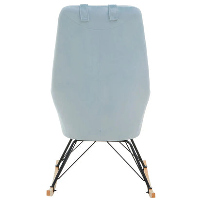 Stockholm Velvet Rocking Chair In Blue