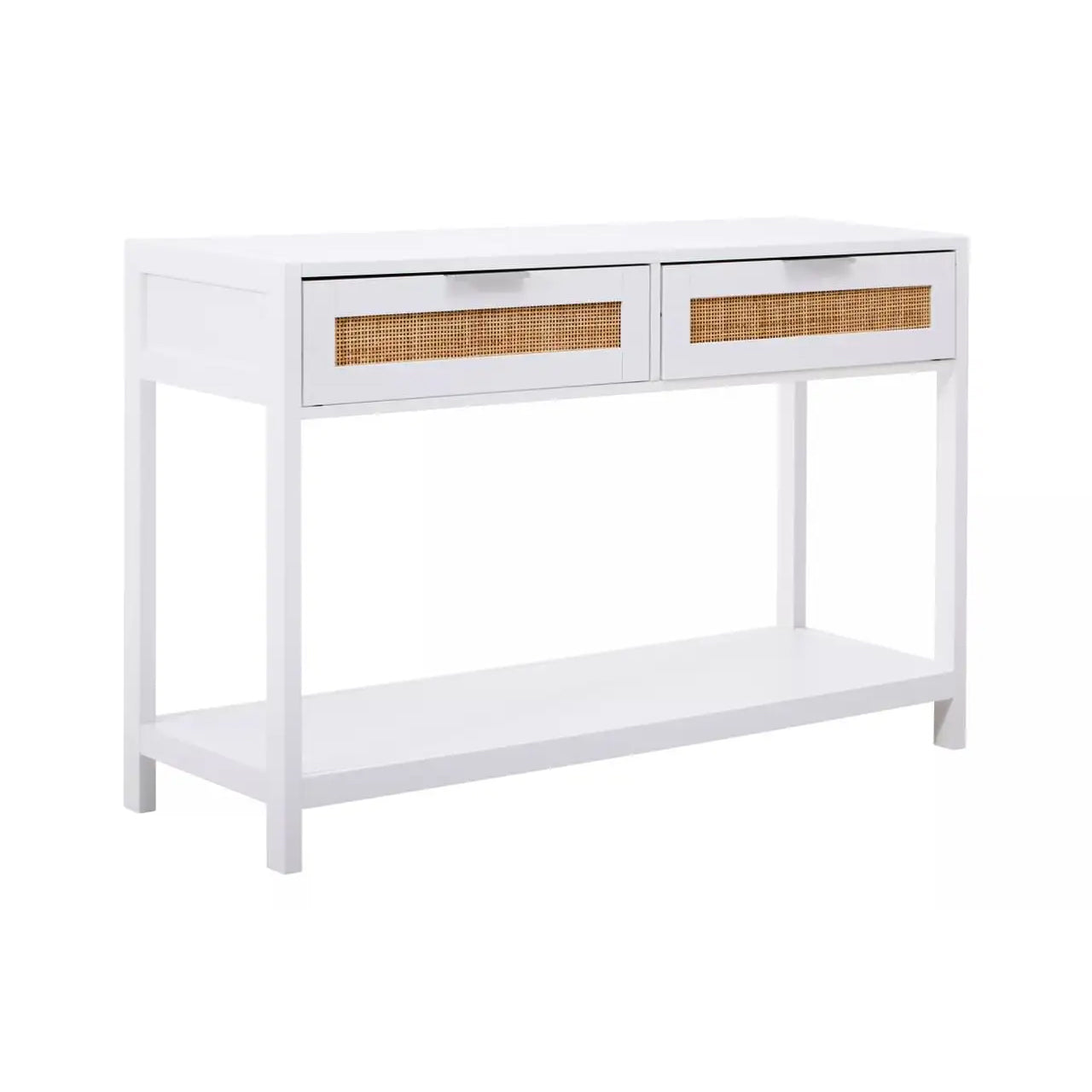 Sherman Wooden Console Table With 2 Drawers In White