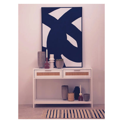 Sherman Wooden Console Table With 2 Drawers In White