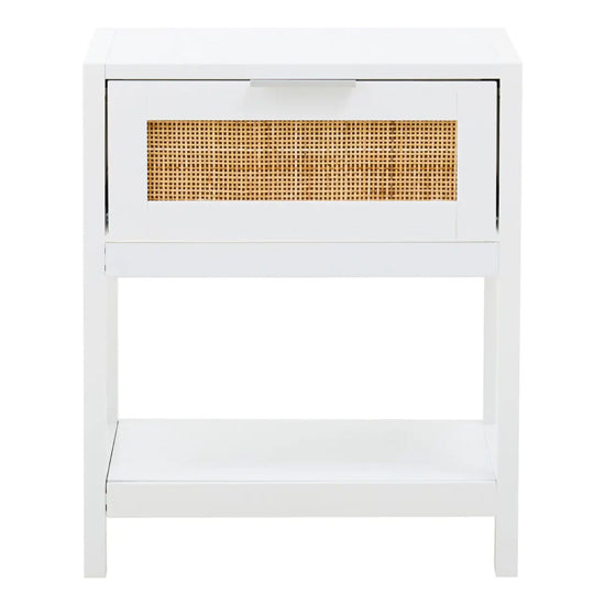 Sherman Wooden Side Table With 1 Drawer In White