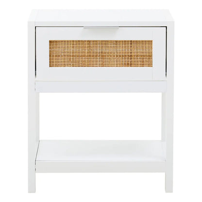 Sherman Wooden Side Table With 1 Drawer In White