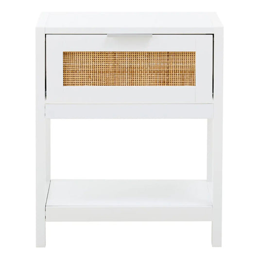 Sherman Wooden Side Table With 1 Drawer In White