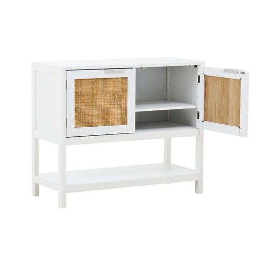 Sherman Wooden Storage Cabinet With 2 Doors In White