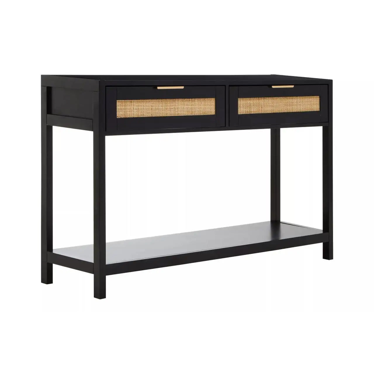 Sherman Wooden Console Table With 2 Drawers In Black