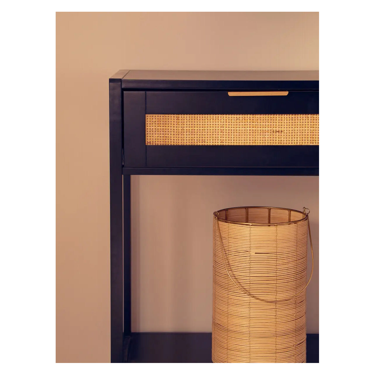 Sherman Wooden Console Table With 2 Drawers In Black