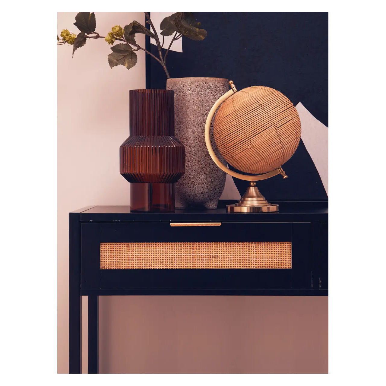 Sherman Wooden Console Table With 2 Drawers In Black