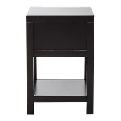 Sherman Wooden Side Table With 1 Drawer In Black