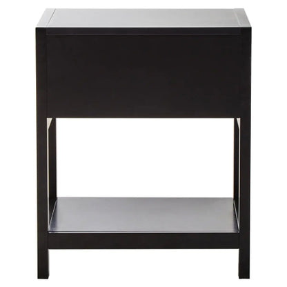 Sherman Wooden Side Table With 1 Drawer In Black
