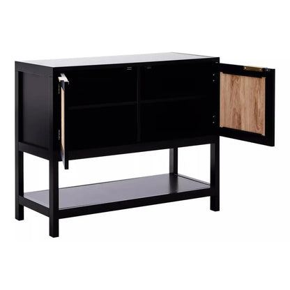 Sherman Wooden Sideboard With 2 Doors In Black