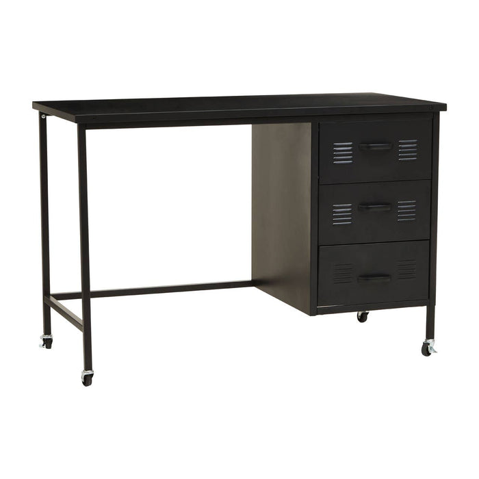 Academy Metal Desk With 3 Drawers In Black
