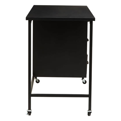Academy Metal Desk With 3 Drawers In Black