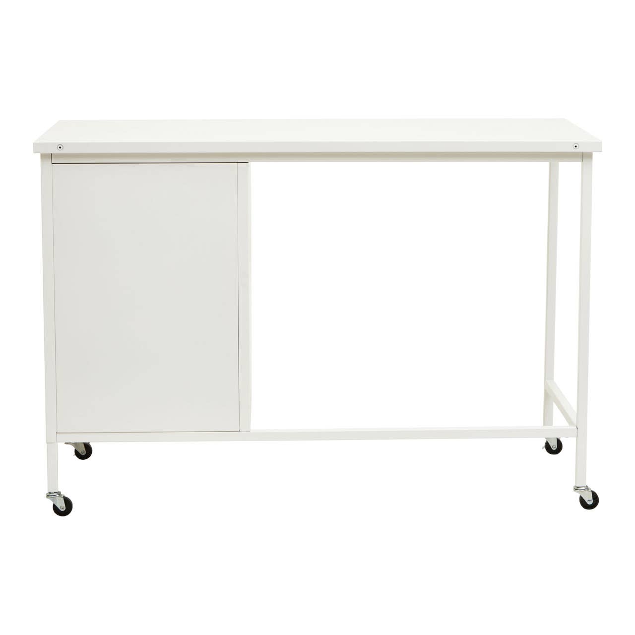 Academy Metal Desk With 3 Drawers In White