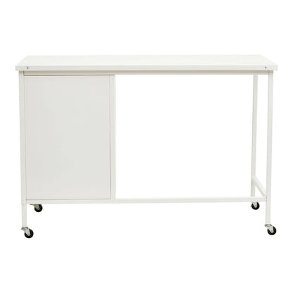 Academy Metal Desk With 3 Drawers In White