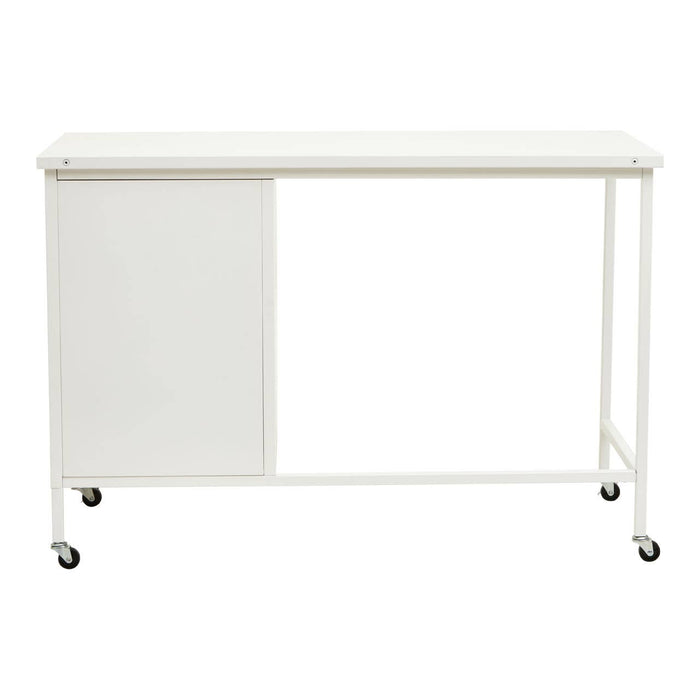 Academy Metal Desk With 3 Drawers In White