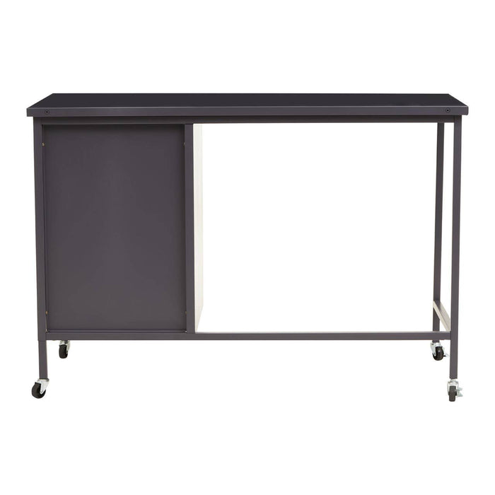 Academy Metal Desk With 3 Drawers In Grey