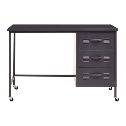 Academy Metal Desk With 3 Drawers In Grey