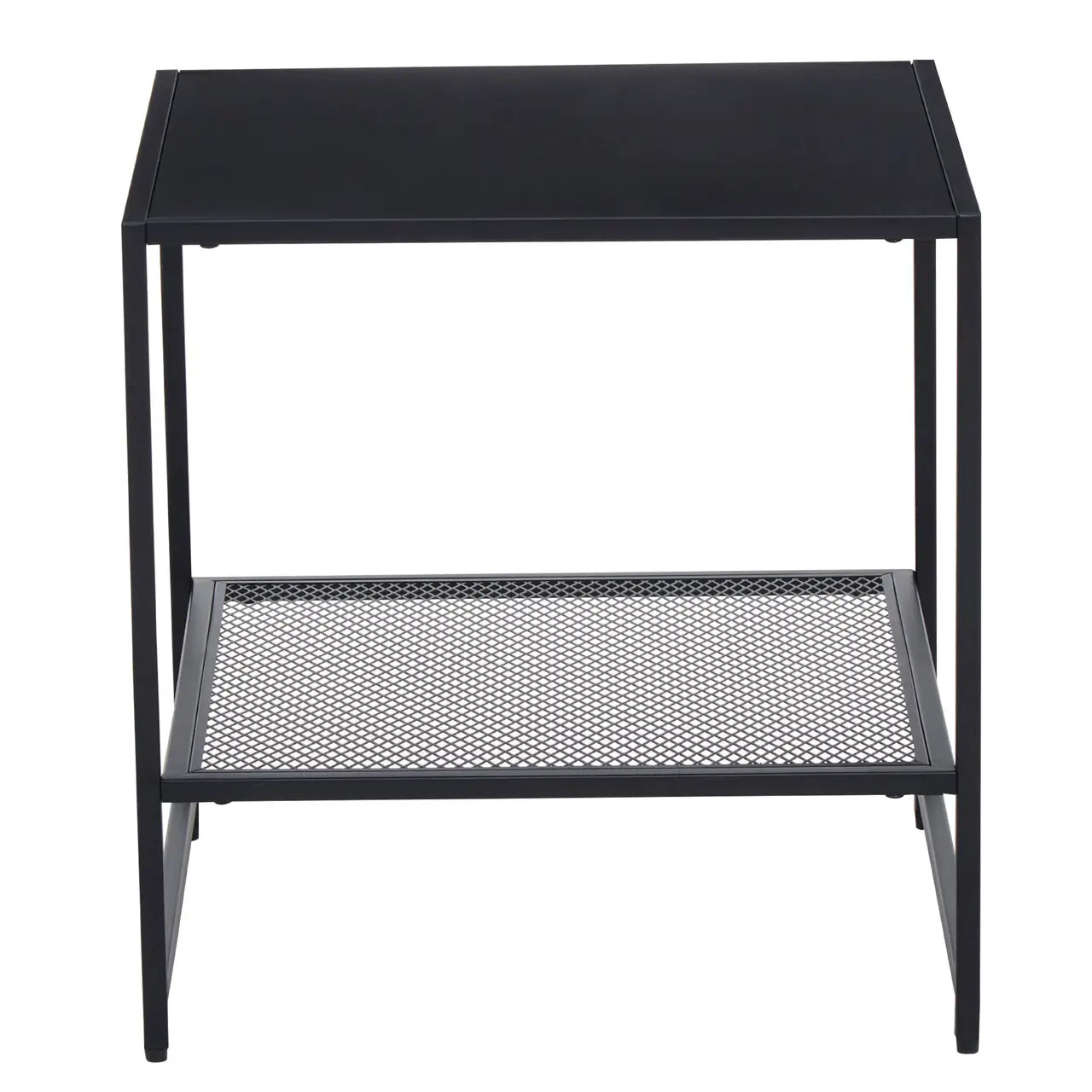 Acero Square Metal Side Table In Black