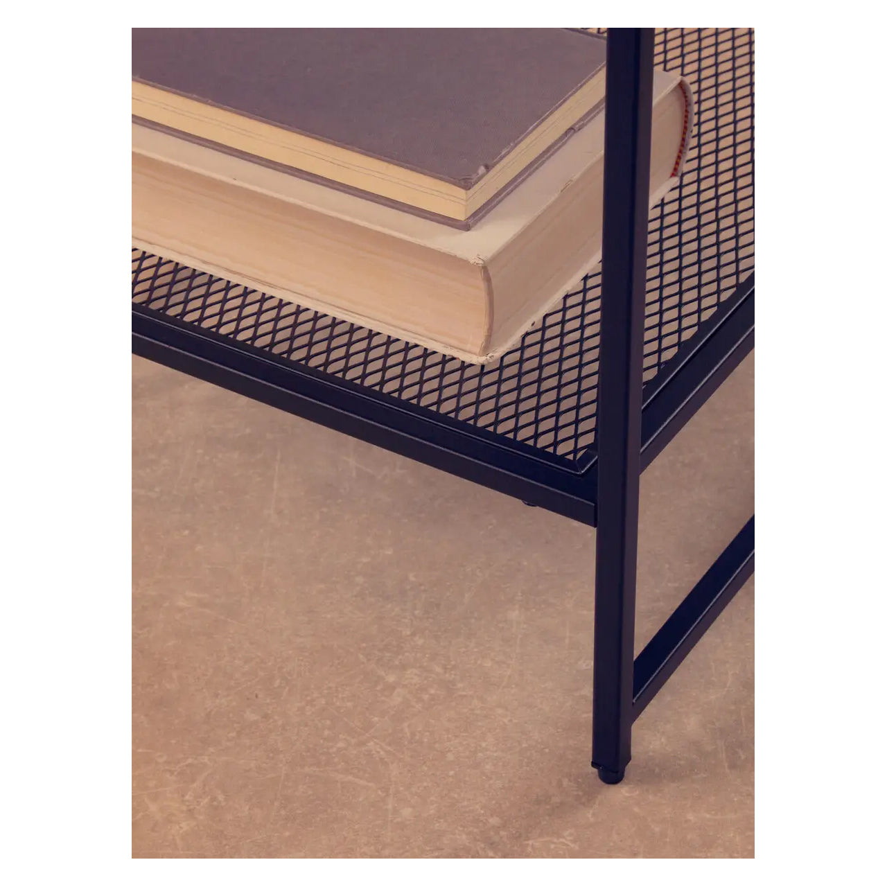 Acero Square Metal Side Table In Black