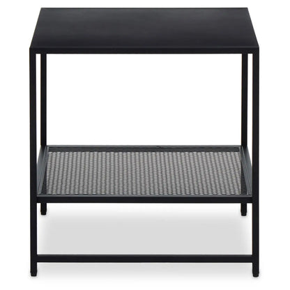 Acero Square Metal Side Table In Black