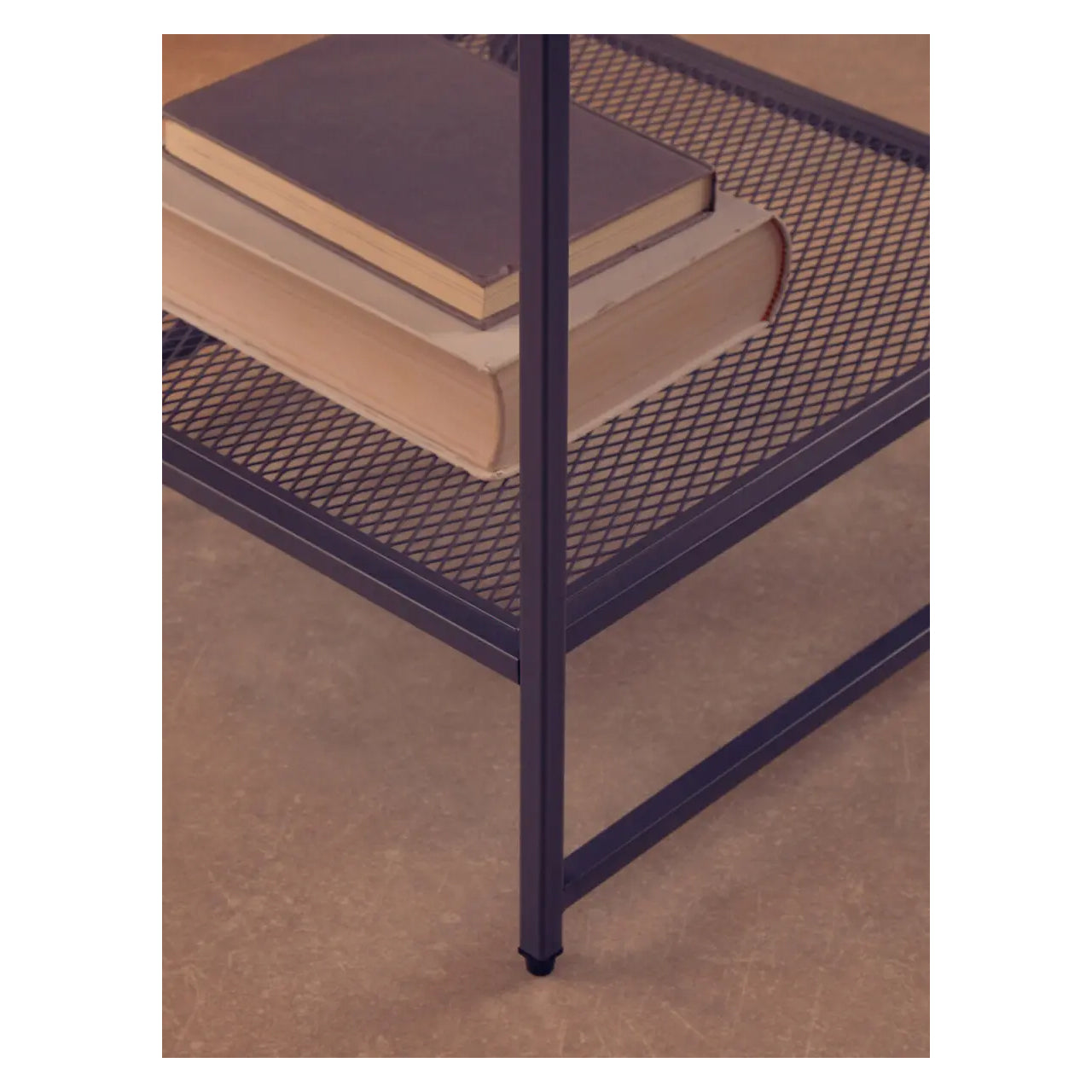 Acero Square Metal Side Table In Grey