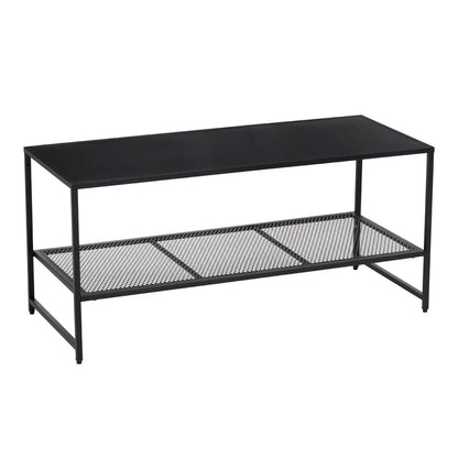 Acero Rectangular Metal Coffee Table In Black