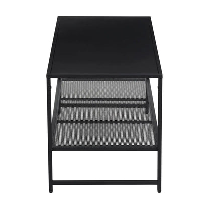 Acero Rectangular Metal Coffee Table In Black