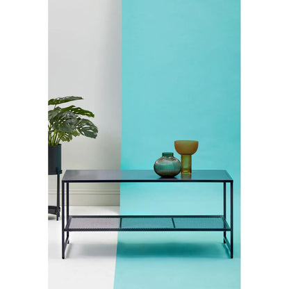 Acero Rectangular Metal Coffee Table In Black