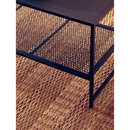 Acero Rectangular Metal Coffee Table In Black