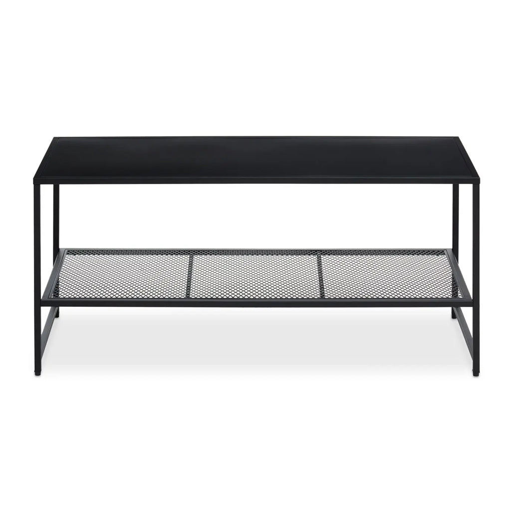 Acero Rectangular Metal Coffee Table In Black